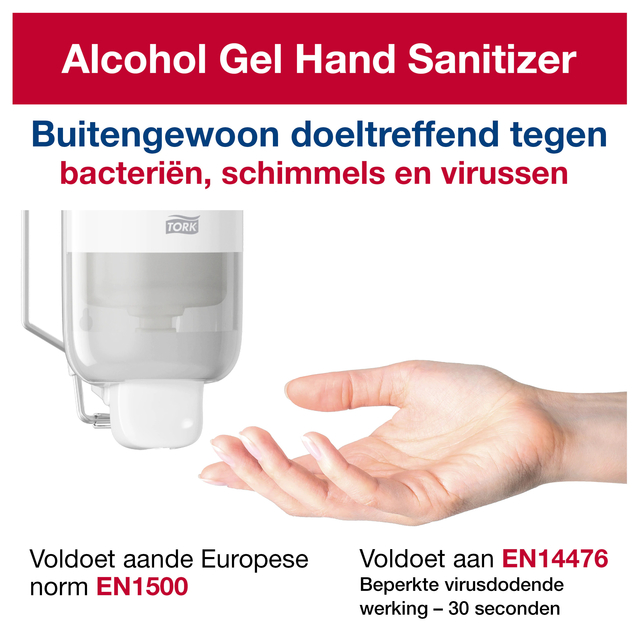 Alcohol gel Tork S1 for hand disinfection unscented 1000ml 420103