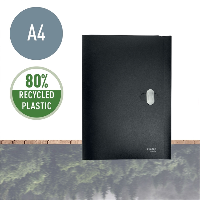 3-flap Recycle Leitz A4 3-kleps PP black