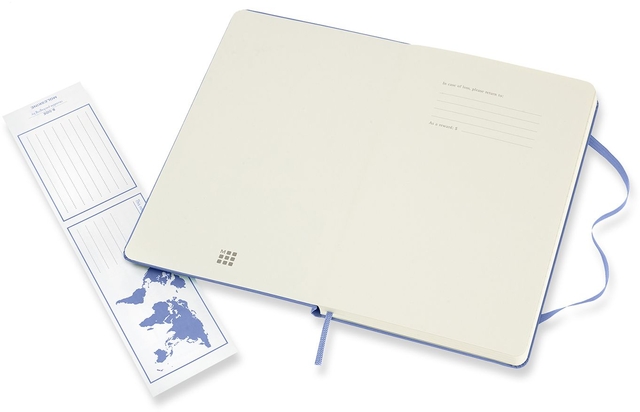 Notitieboek Moleskine large 130x210mm lijn hard cover hydrangea blue
