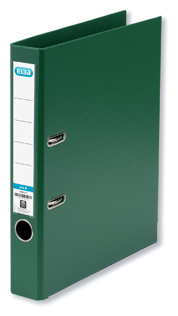 ELBA Lever Arch File Rado "smart Pro+", exchangeable spine label, A4 Spine 50 mm 2 Rings PP/PP Green