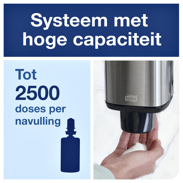 Dispenser Tork Image line S4 soap and hand disinfectant stainless steel 460010