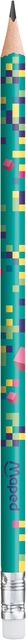 Potlood Maped Pixel Party met gum set à 12 stuks assorti