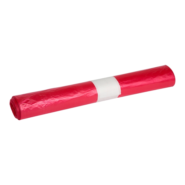 Afvalzak Propsac HDPE T25 70x110cm 120L rood rol à 20 stuk