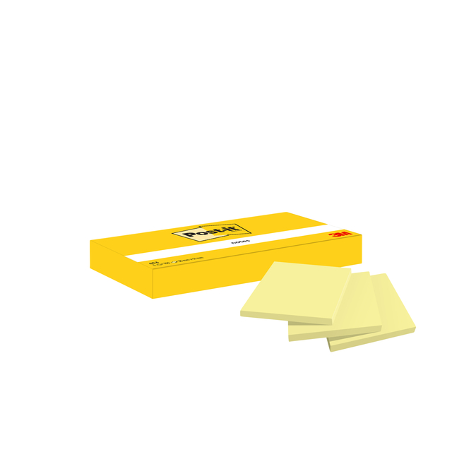 Memo pad Post-it 653 38x51mm yellow 3 pieces