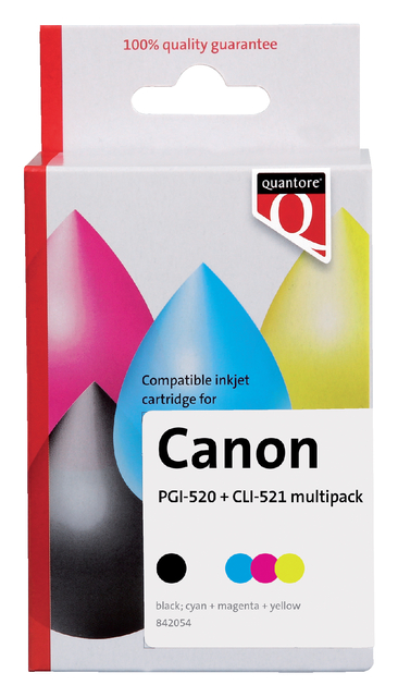Inkjet cartridge Quantore Canon PGI-520 CLI-521 2 black + 3 colors