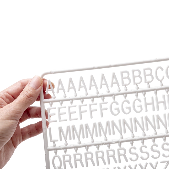 Letter set IEZZY for letter board 2x150 white