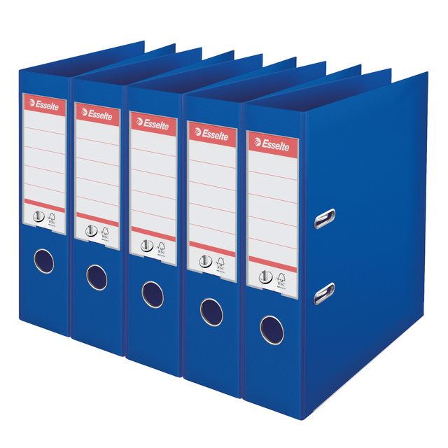 Lever arch file Esselte Vivida No.1 multipack 75mm A4 5 pieces blue