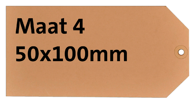 Label tags HF2 carton Nr4 200gr. 50x100mm 1000 pcs.