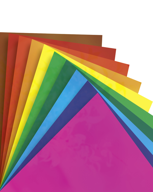 Raamfolie Folia 23x33cm 10 vel 10 kleuren