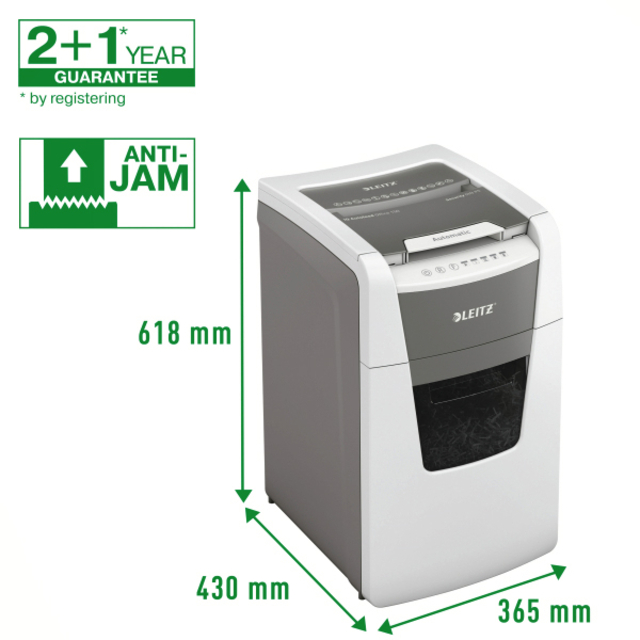 Paper shredder Leitz IQ Auto+ Office 150 P5 2x15mm