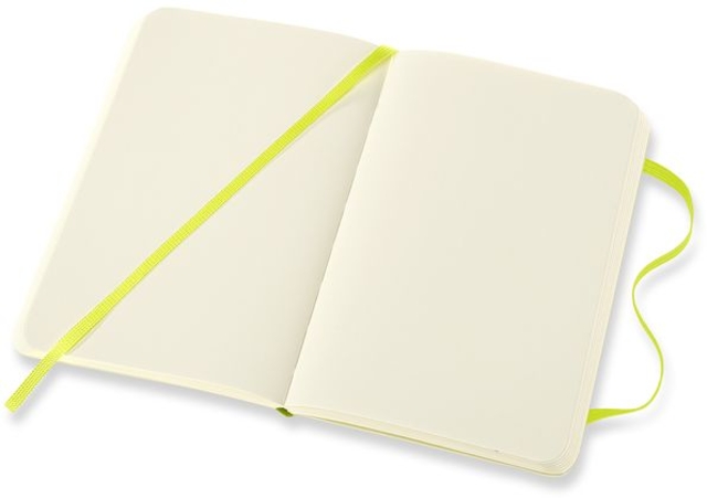 Notitieboek Moleskine pocket 90x140mm blanco soft cover lemon green
