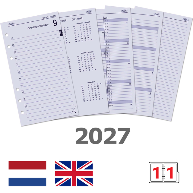 Agendavulling 2027 Kalpa Personal 1dag/1pagina
