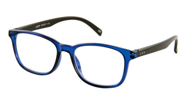 Leesbril I Need You +3.00 dpt Lucky blauw-zwart