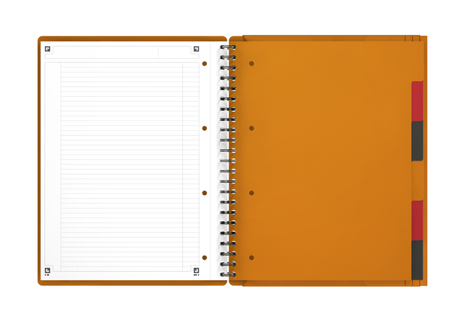 Oxford International A4+ Polypropylene Twin-wire Organiserbook Narrow Ruled 160 Pages Orange SCRIBZEE® Compatibl