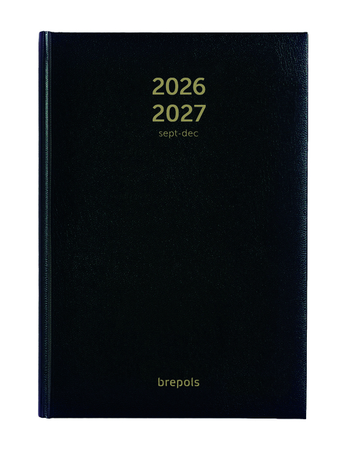 Agenda 2026-2027 Brepols Bretime Lima 16maanden 7dagen/2pagina's zwart