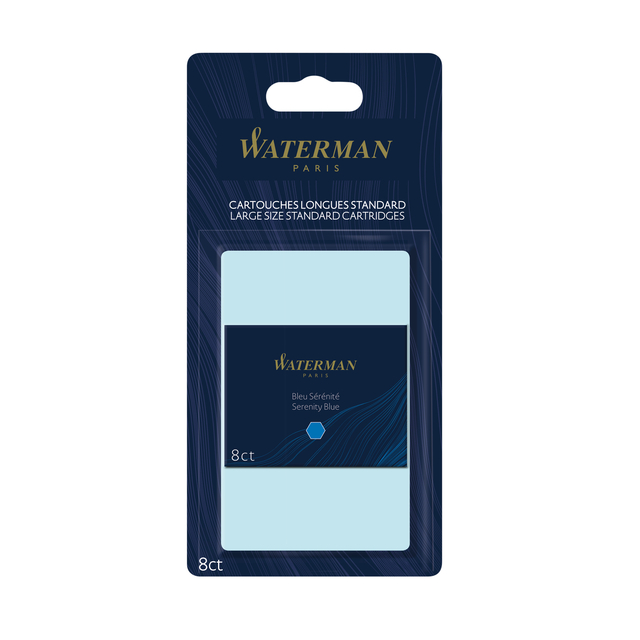 Inktpatroon Waterman internationaal Florida blauw blister à 8 stuk