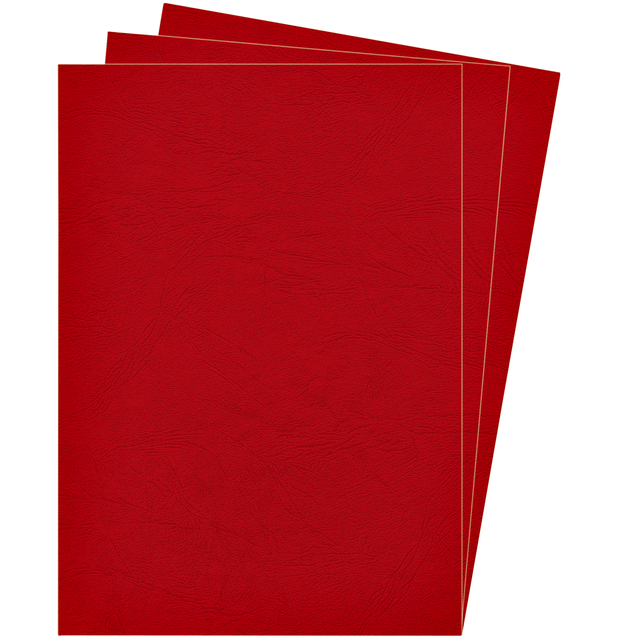 Fellowes Binding Cvrs Red Lthrgrn Pk100