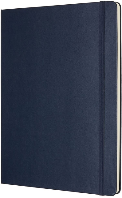 Notitieboek Moleskine XL 190x250mm blanco hard cover sapphire blue