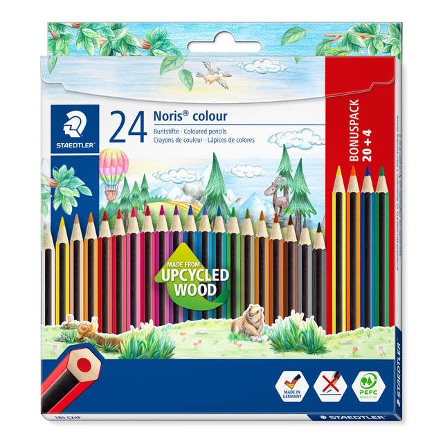 Kleurpotloden Staedtler Noris set à 20+4 kleure