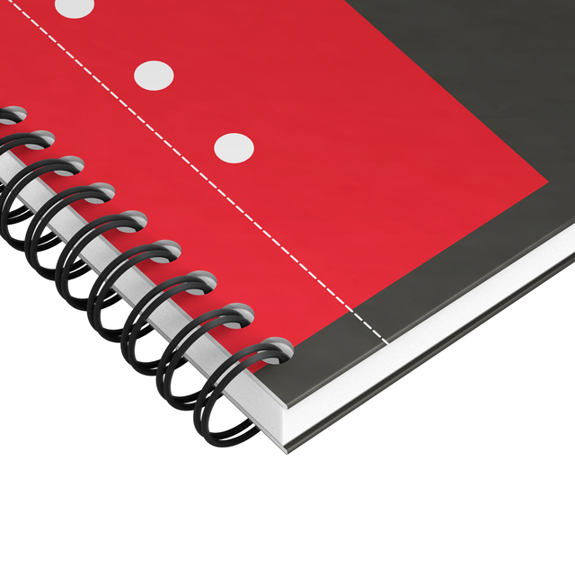 OXFORD International A5+ Hardback Twin-wire Notebook 5mm Squares 160 Pages Grey SCRIBZEE® Compatibl