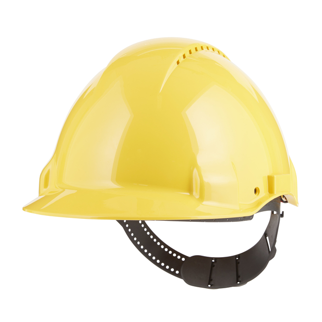 Safety helmet 3M 53-62cm Uvicator and pin adjustment yellow