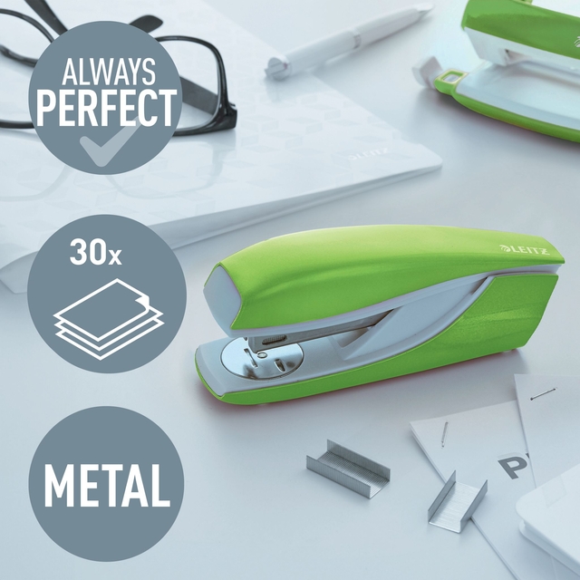 Stapler Leitz NeXXt WOW Metal  30 sheets green