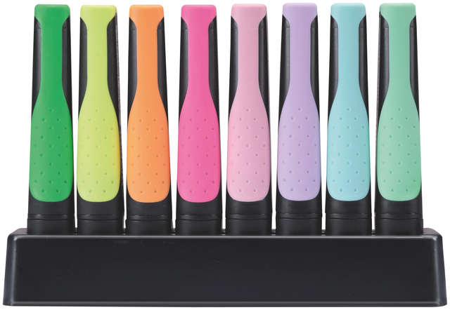 Markeerstift STABILO GREEN BOSS 6070/8 pastel assorti deskset à 8 stuk