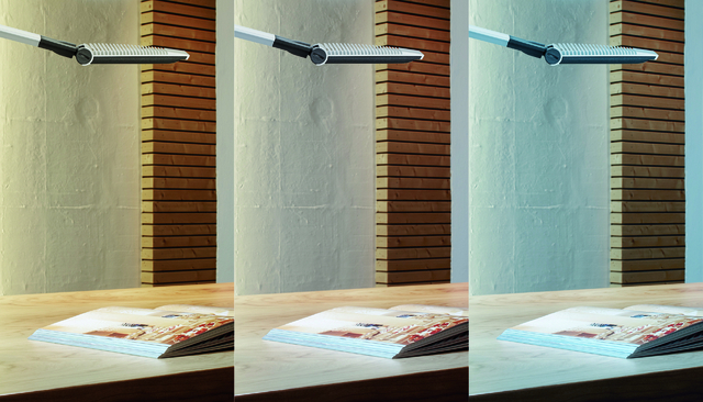 Bureaulamp MAUL Optimus LED dimbaar tafelklem zilver