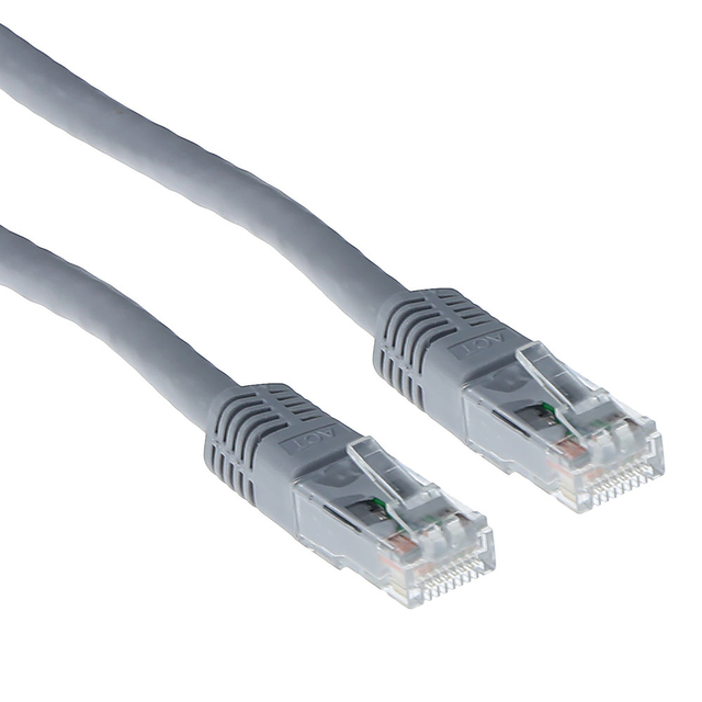 Kabel ACT U/UTP CAT6 patchkabel RJ45 Grijs 0.5 meter