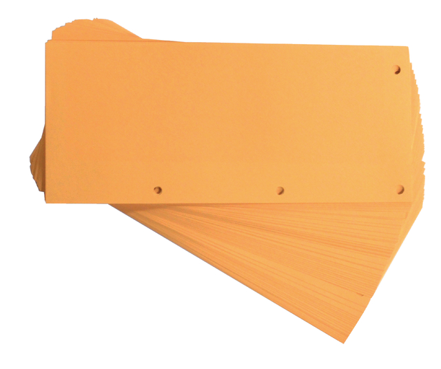 ELBA Dividers neutral "DUO" 240X105,punching on the narrow and long side, manila 160 g/m², orange, Pack of 6