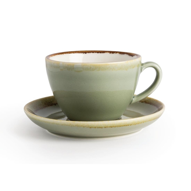 Cappuccinokopje Olympia Kiln 340ml 6 stuks mosgroen