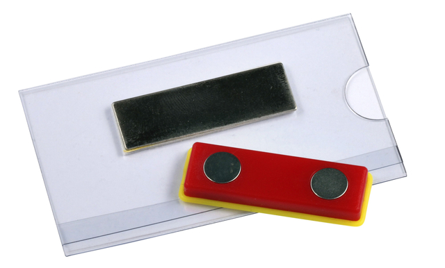 Badge OPUS 2 magnetic 75 x 40 mm/24 pieces
