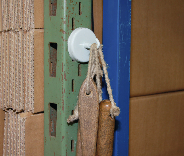 Magneet met haak MAUL 36mm trekkracht 6kg wit 5 stuks