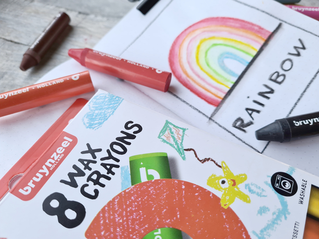 Waskrijt Bruynzeel Kids set à 8 stuks assort