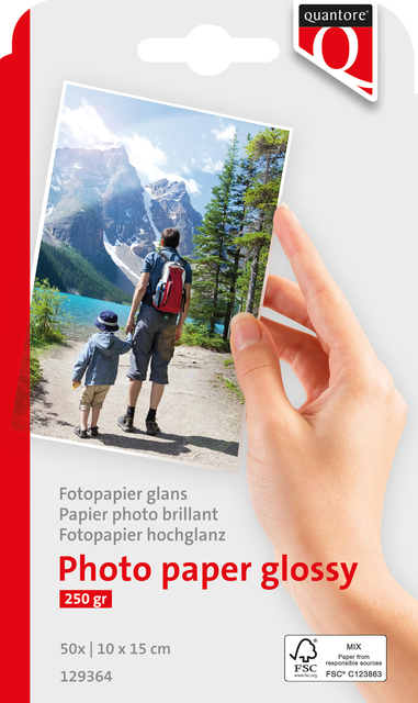 Photo paper Quantore 10x15cm 245gr glossy 50 sheets