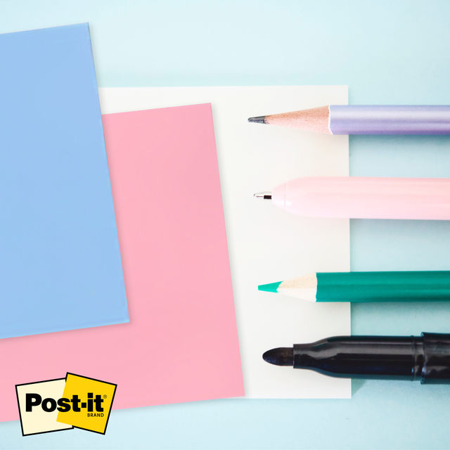 Memoblok Post-it 3M 73x73mm Transparant roze