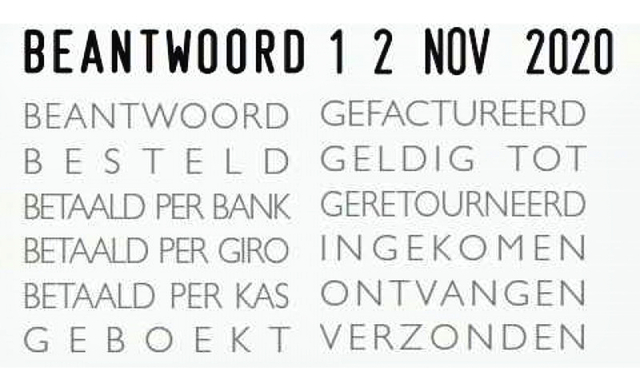 Woord-datumstempel Colop 04000/WD 12 teksten