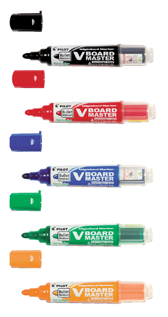 V-Board Master - Marker - Wallet of 5 - Assorted colors - Begreen - Medium Bullet Tip