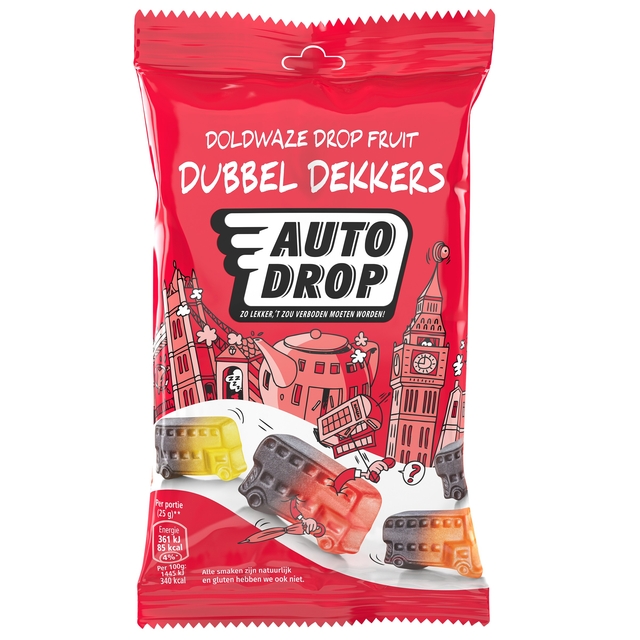 Autodrop dubbeldekkers zak 85 gram