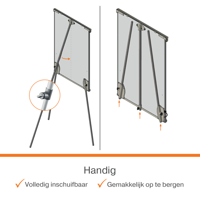 Flipover Nobo Premium Plus staal driepootstatief
