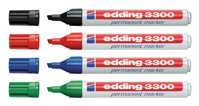edding 3300 permanent marker blister of 4 assorted