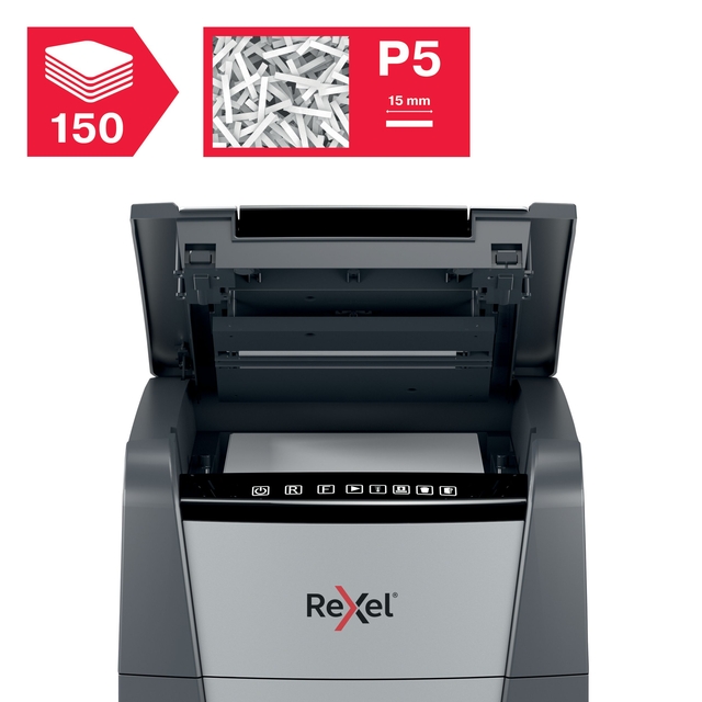 Papiervernietiger Rexel Optimum Auto+ 150M P5 snippers 2x15mm