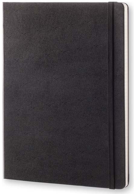 Notitieboek Moleskine XL 190x250mm ruit 5x5 hard cover zwart