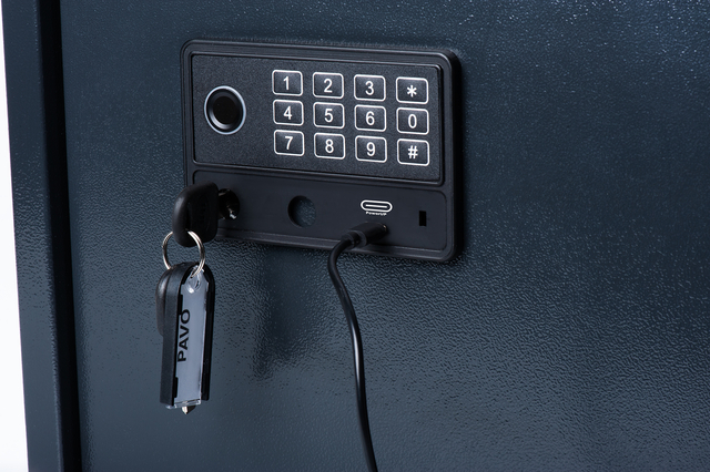 Key cabinet Pavo high security magnetic with fingerprint lock 20 hooks 350x410x100mm