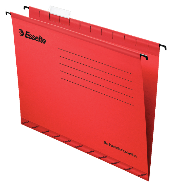 Reinforced Suspension File Esselte Classic folio V-bottom red