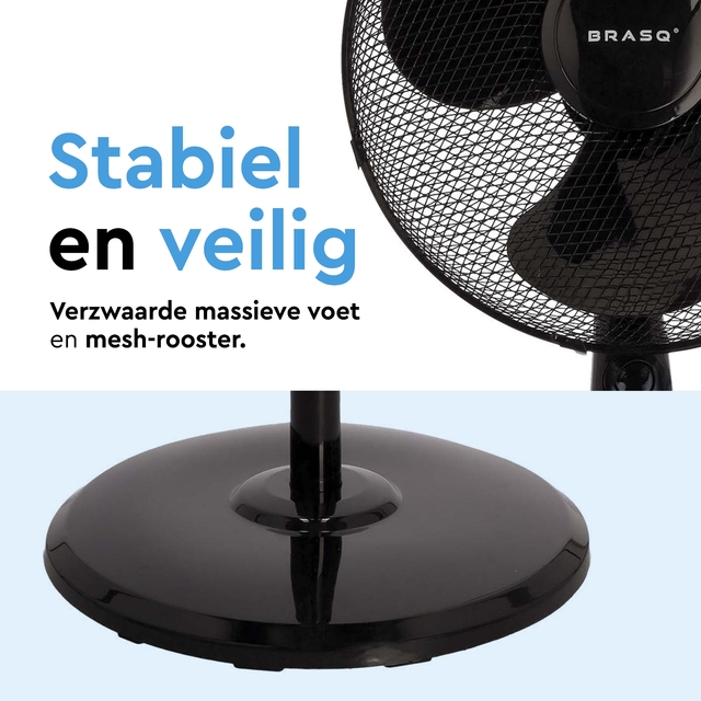 Statiefventilator BRASQ met remote Ø 40cm zwar