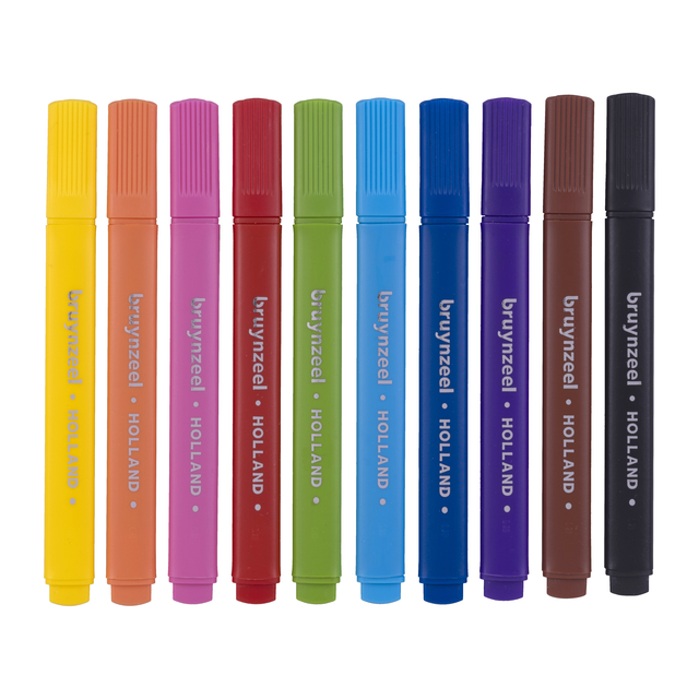 Viltstift Bruynzeel Kids Triple blister à 10 stuks assort