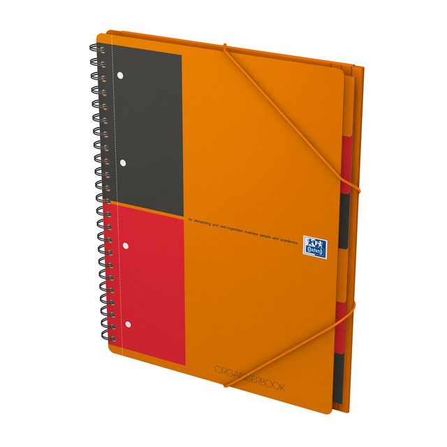 Oxford International A4+ Polypropylene Twin-wire Organiserbook Narrow Ruled 160 Pages Orange SCRIBZEE® Compatibl