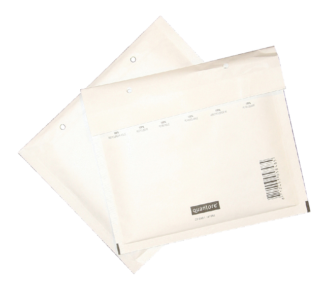 CD bubble envelope Quantore 175x200mm white 100 pieces