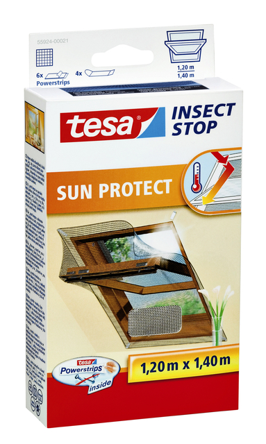 Insectenhor tesa® Insect Stop Klittenband voor dakramen 1,2x1,4m antracie